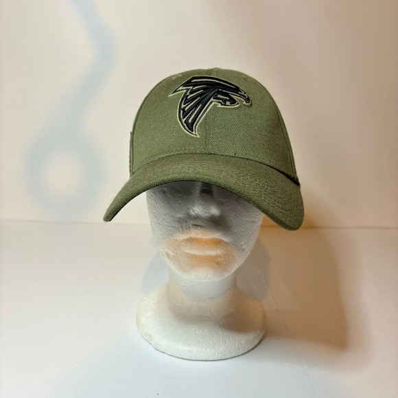 Atlanta Falcons New Era Olive 2018 Salute to Service Sideline 9TWENTY Men’s Hat - Picture 1 of 8